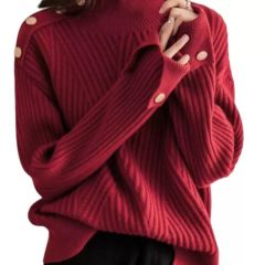 过年新年本命年龙年红色毛衣女秋冬季2024新款内搭针织打底衫上衣 红色 40/45kg/S